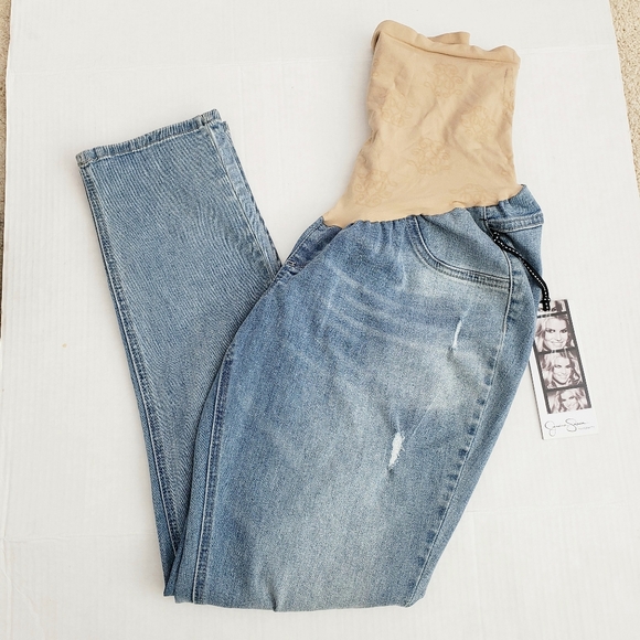 Jessica Simpson Denim - Jessica Simpson Maternity Distressed Straight Jean
